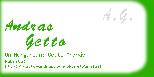 andras getto business card